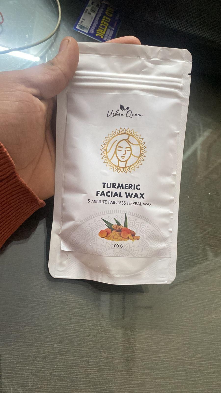 Pure Turmeric Facial Wax - 5 Minute Painless Herbal Wax Powder (Pack of 2)