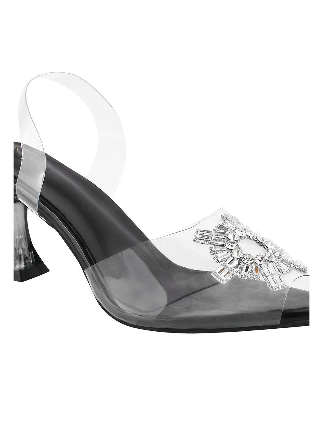 Transparent Sandal Spool/Stiletto Heel Pump Shoes