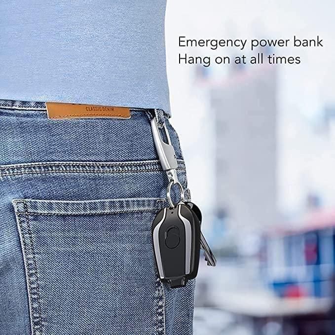 Portable Emergency Key Chain Power Bank Type C