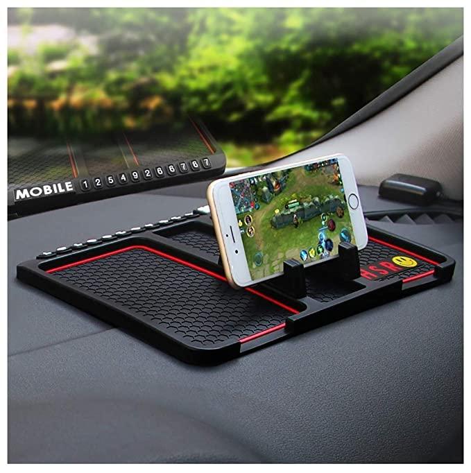 Multifunction Phone GPS Holder Anti-Slip Silicone Pad and for Car Dashboard