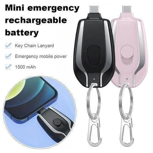 Portable Emergency Key Chain Power Bank Type C