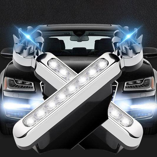 Car Wind Powered Light ABS Daytime Running Light for Cars/Bikes(2 pcs)