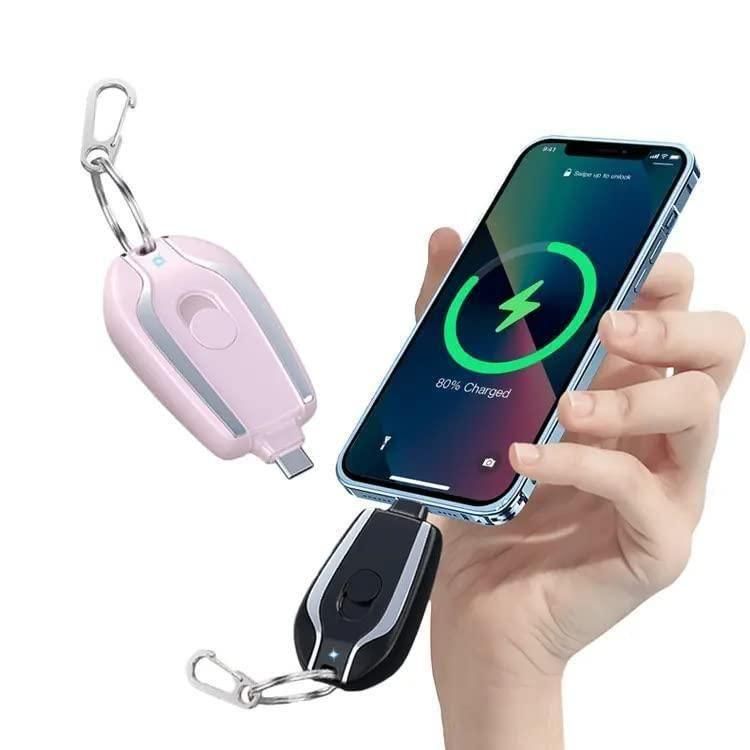 Portable Emergency Key Chain Power Bank Type C